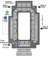 Floor plan of the Peterborough Memorial Centre